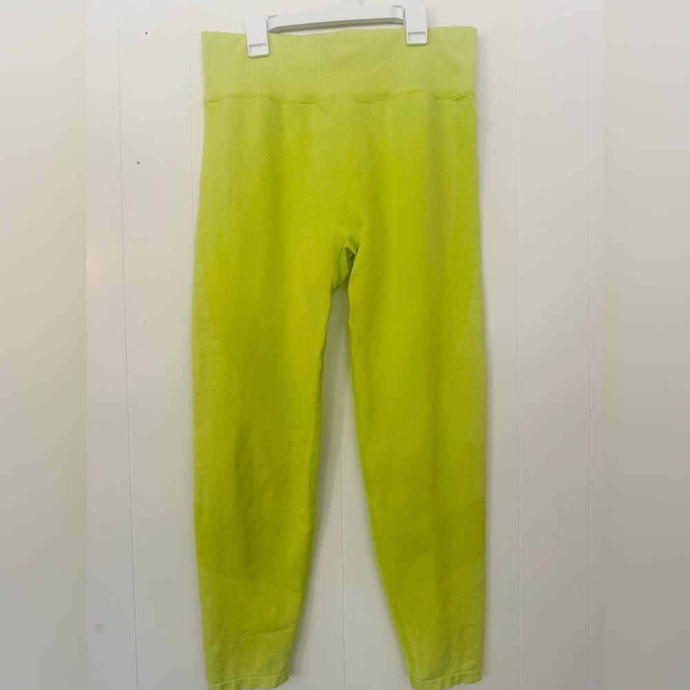 Victoria’s Secret Pink Active High Waisted Neon Green Leggings XL